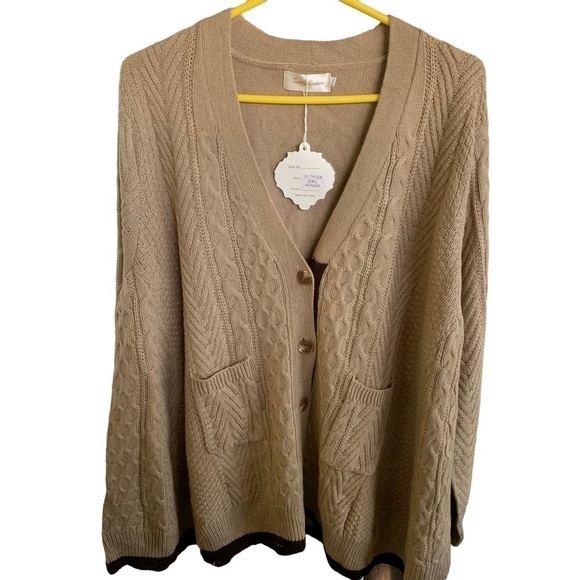 Simply Couture Sweaters - 🆕 Simply Couture Cable Knit Plus Size Cardigan Sweater Women’s Size 2XL